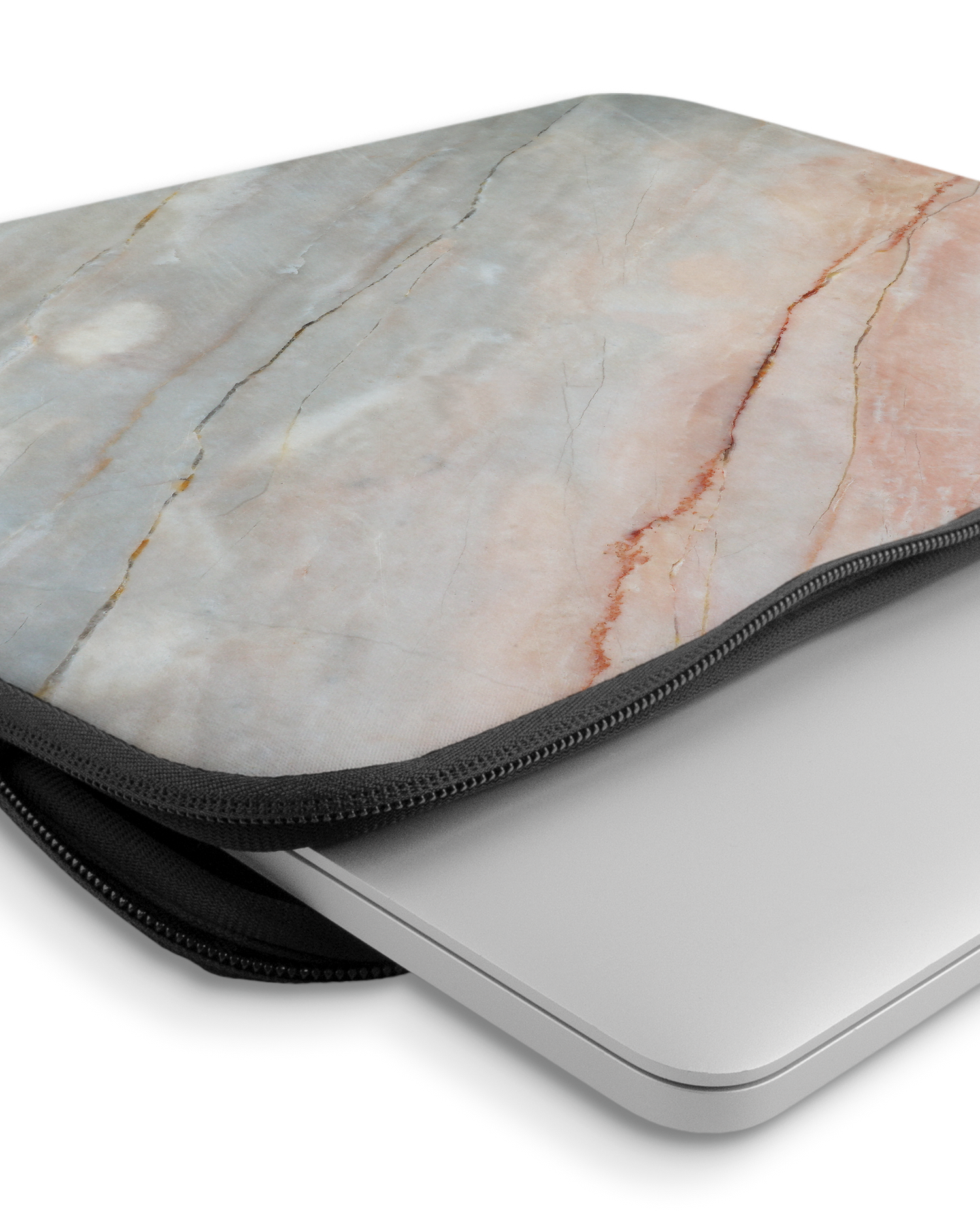 Mother of Pearl Marble Laptop Case 14-15 inch with device inside
