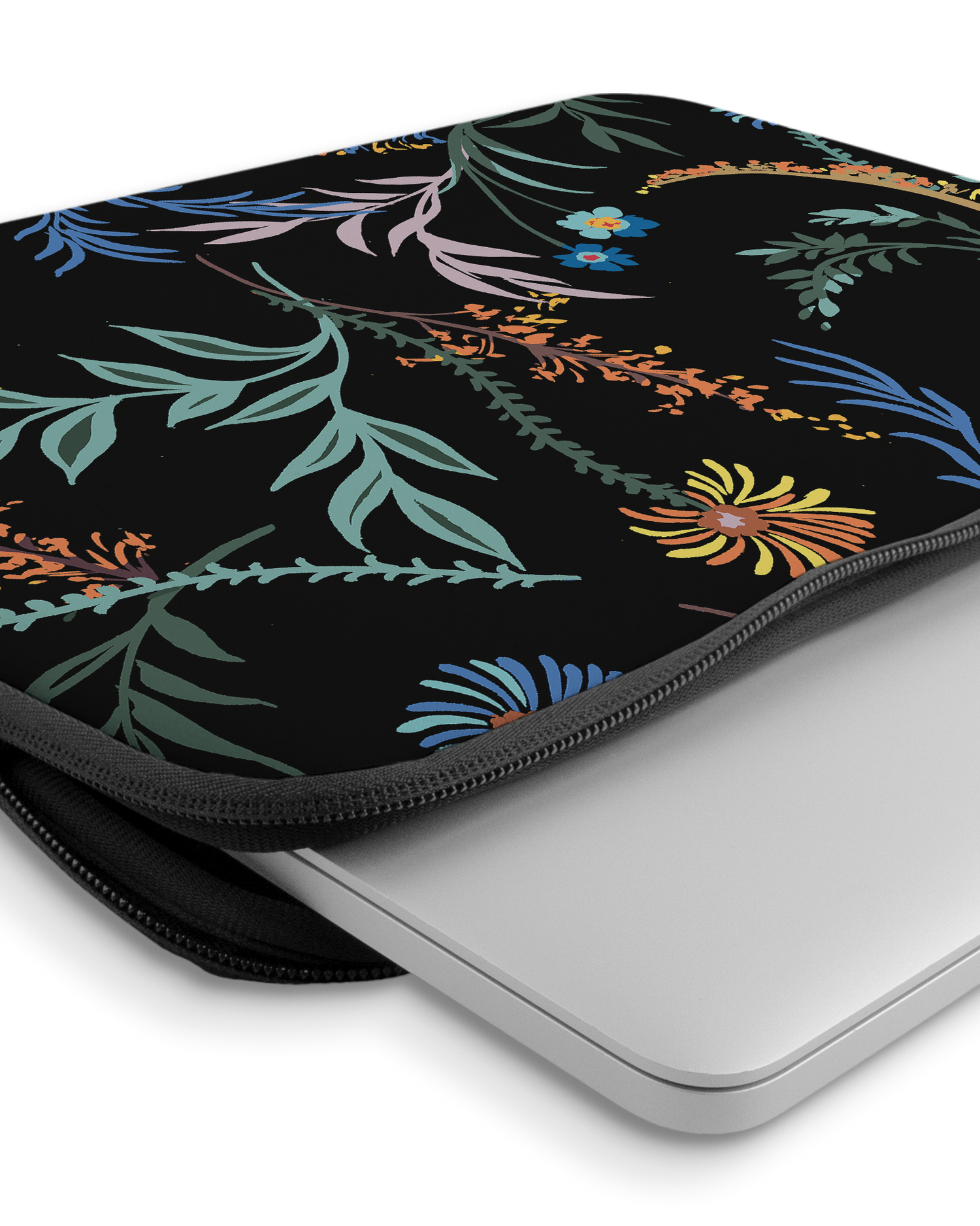 Woodland Spring Floral Laptop Case 14-15 inch with device inside