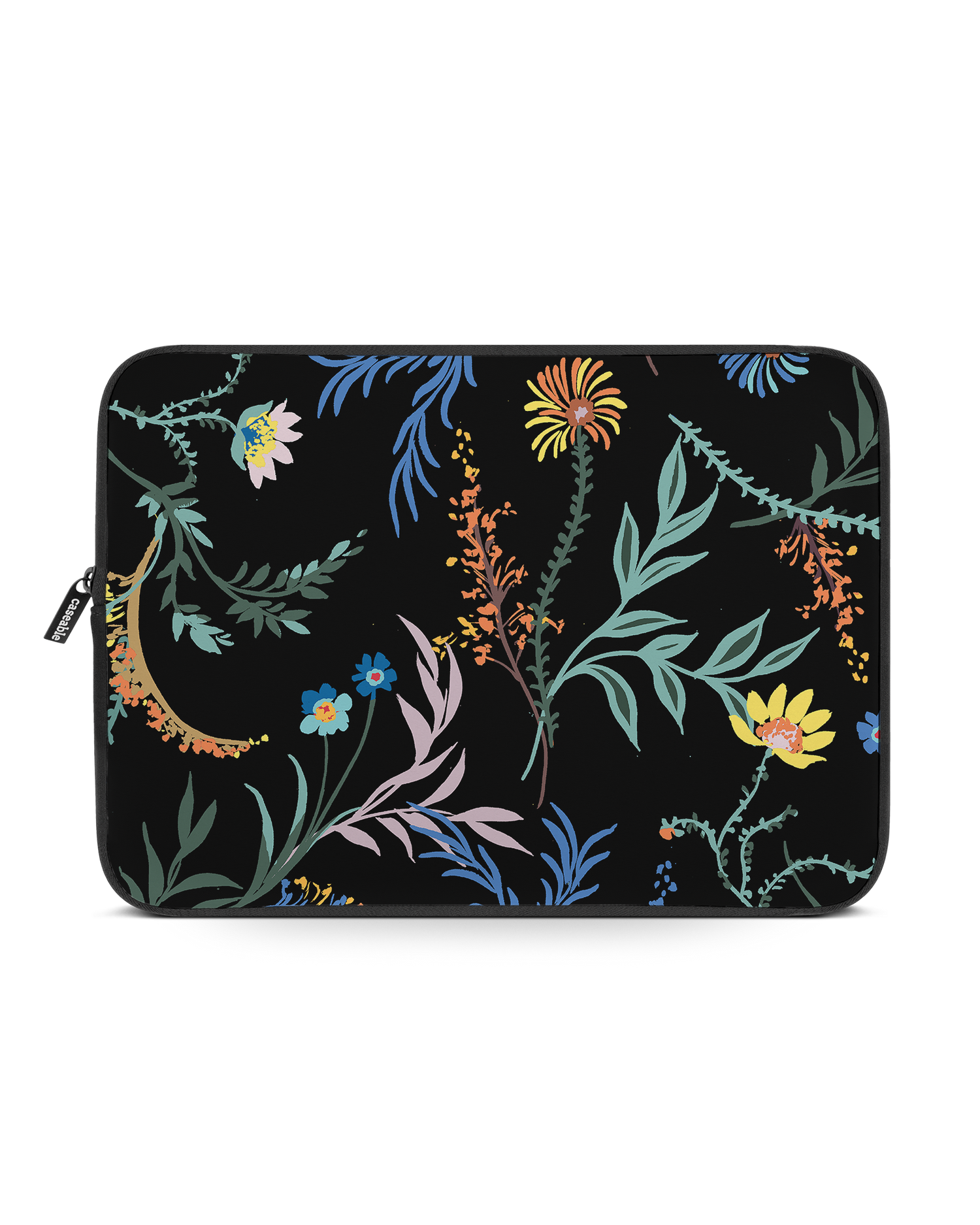 Woodland Spring Floral Laptop Case 14-15 inch: Front View