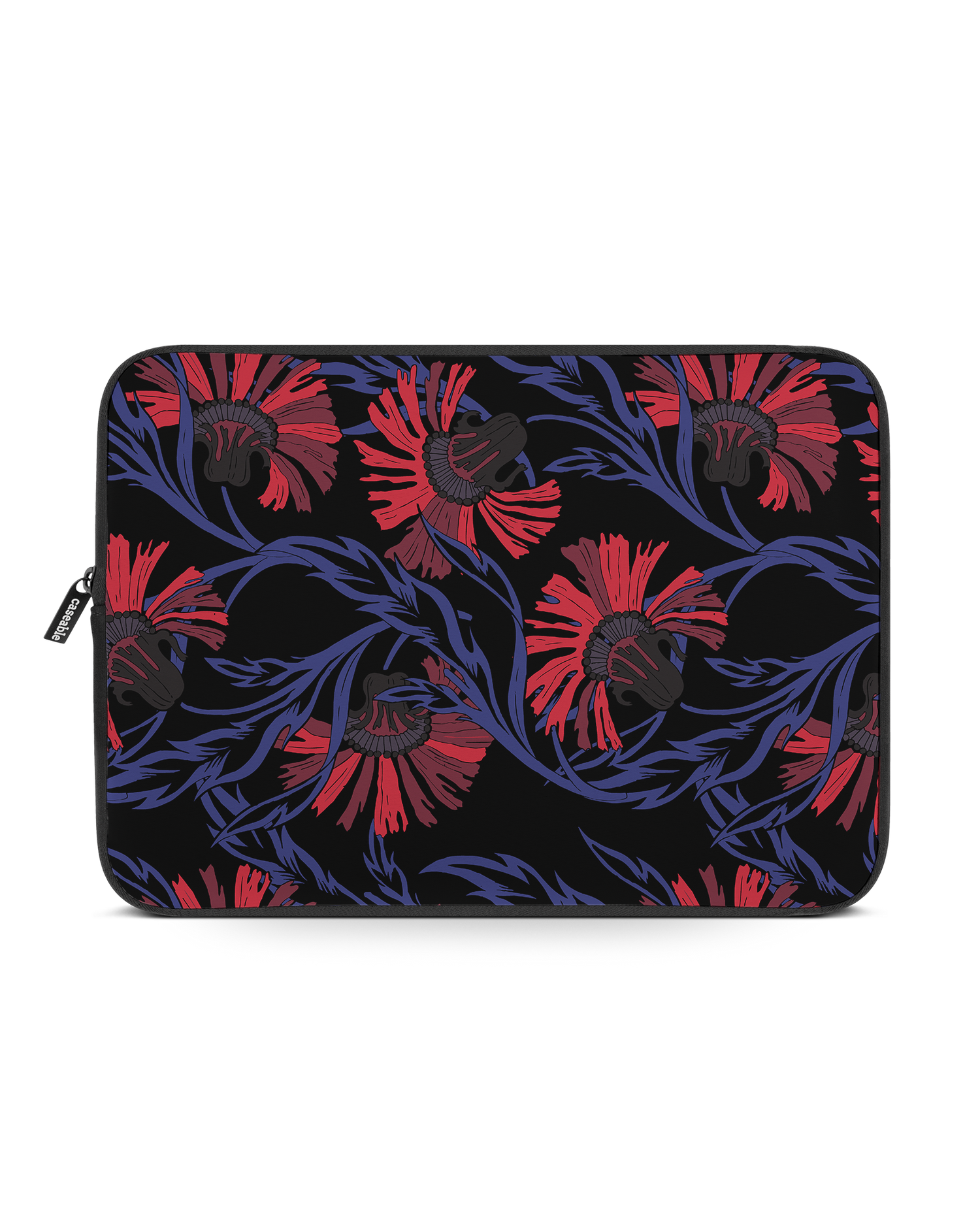 Midnight Floral Laptop Case 14-15 inch: Front View