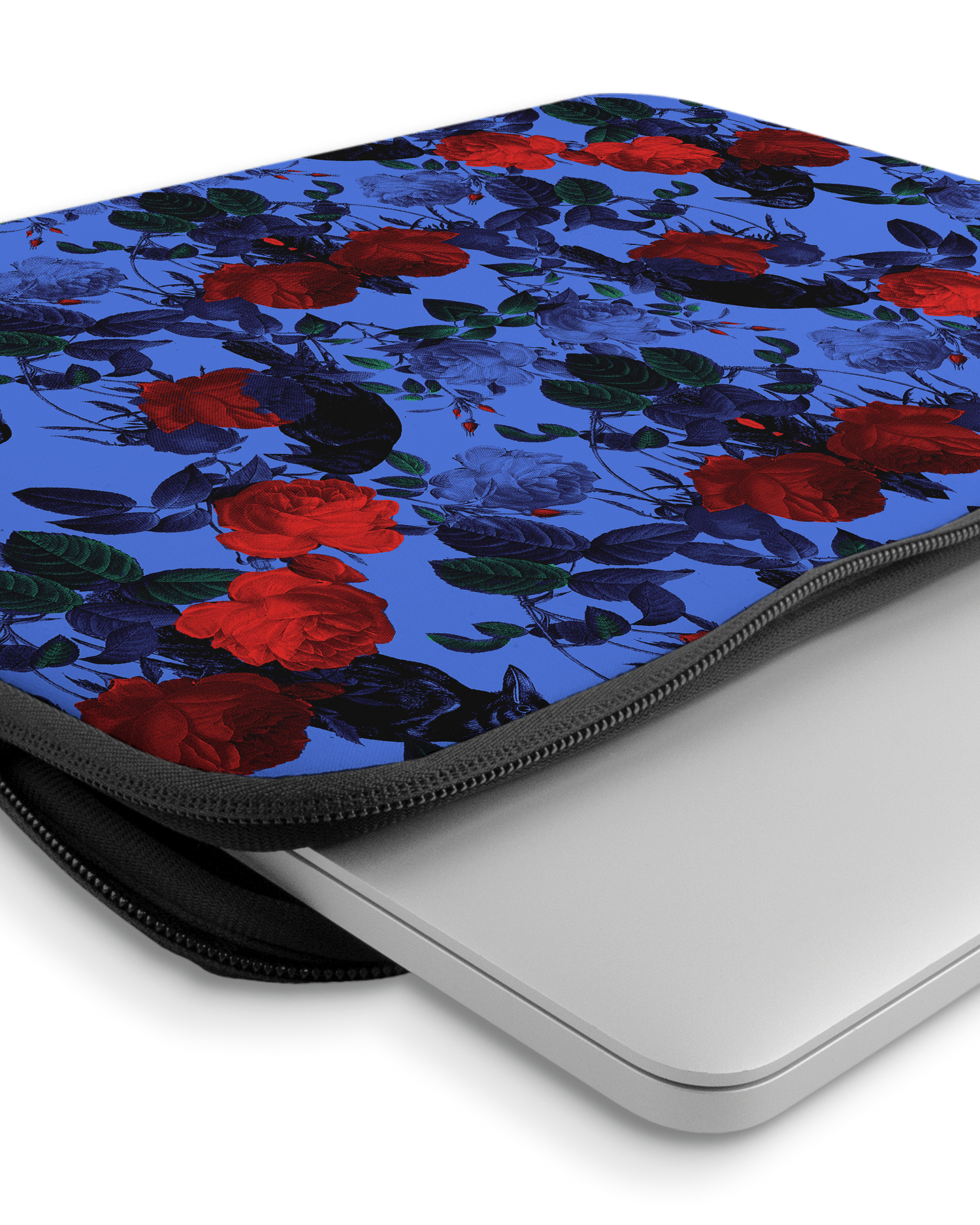 Roses And Ravens Laptop Case 14-15 inch with device inside
