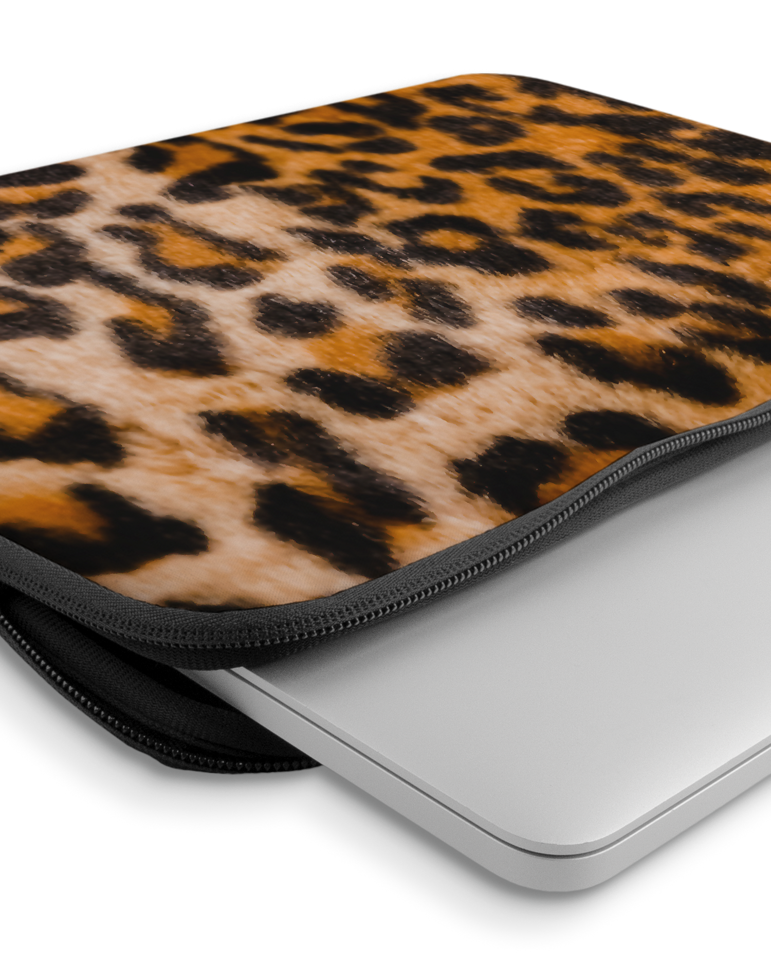 Leopard Pattern Laptop Case 14-15 inch with device inside