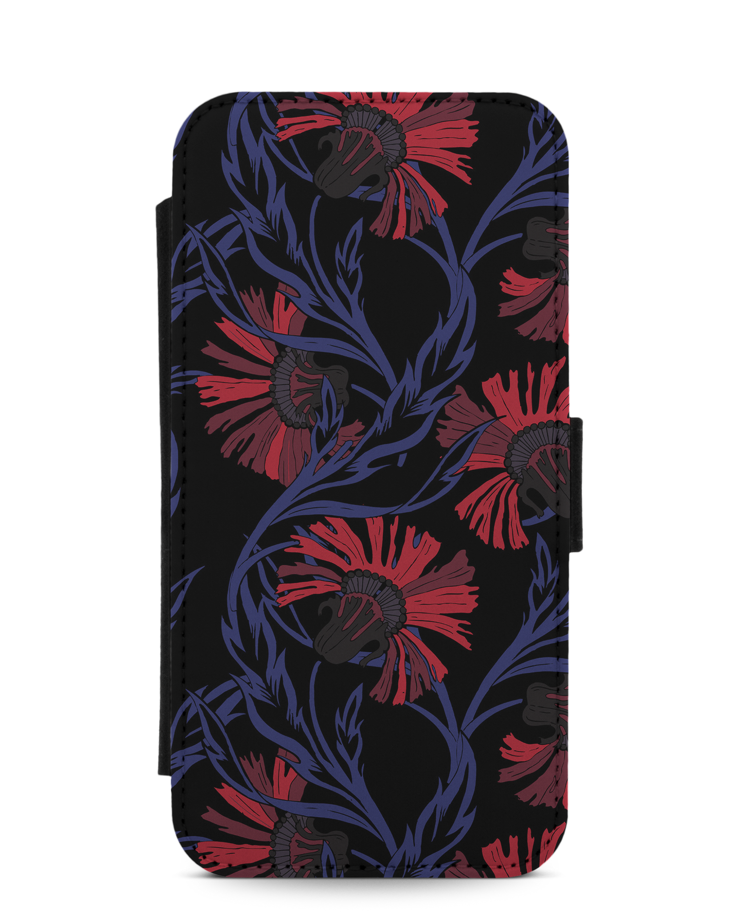 Midnight Floral Wallet Phone Case Apple iPhone 12, Apple iPhone 12 Pro: Front View