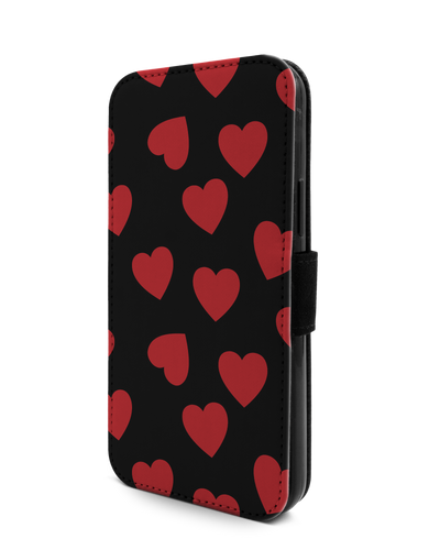 Repeating Hearts Wallet Phone Case Apple iPhone 12, Apple iPhone 12 Pro