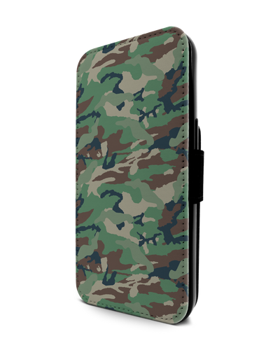 Green and Brown Camo Wallet Phone Case Apple iPhone 13 Pro