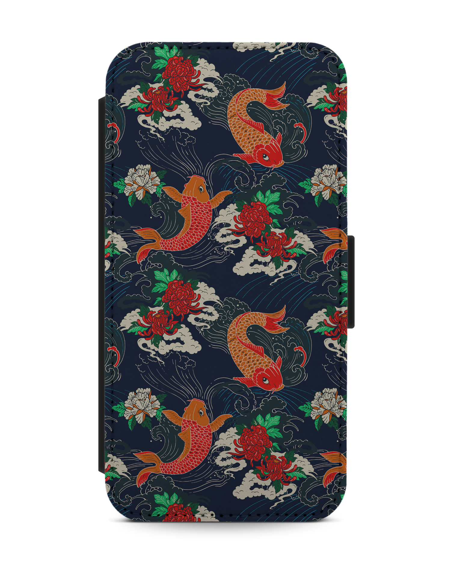 Repeating Koi Wallet Phone Case Apple iPhone 13 Pro: Front View