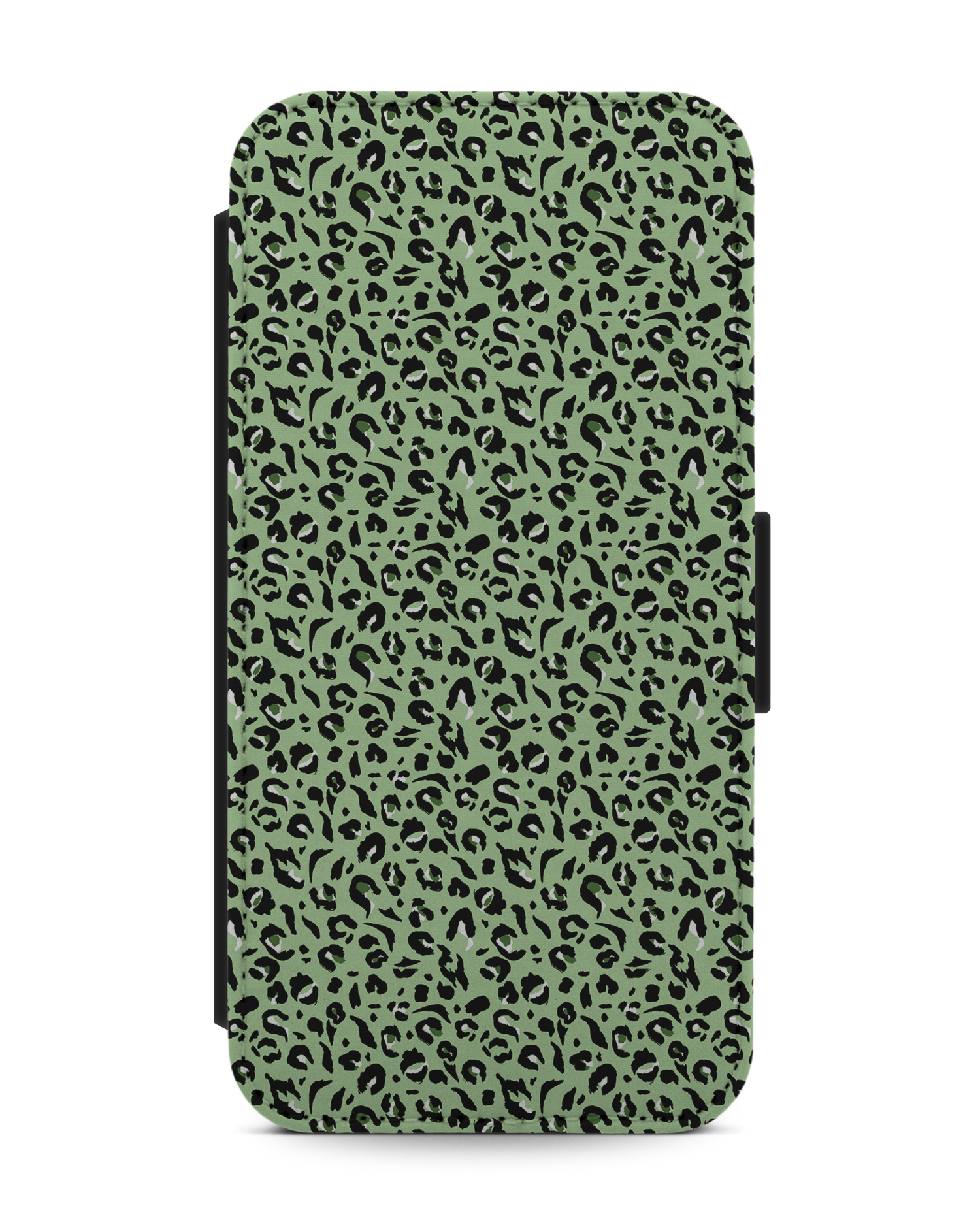 Mint Leopard Wallet Phone Case Apple iPhone 13 Pro: Front View