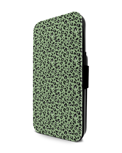 Mint Leopard Wallet Phone Case Apple iPhone 13 Pro