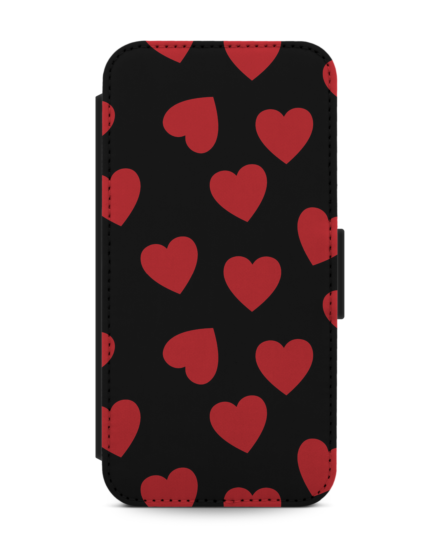 Repeating Hearts Wallet Phone Case Apple iPhone 13 Pro: Front View