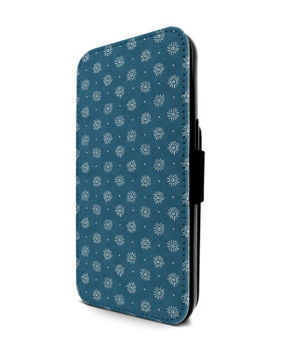 Indigo Sun Pattern Wallet Phone Case Apple iPhone 13 Pro