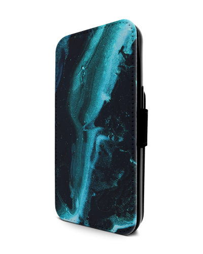 Deep Turquoise Sparkle Wallet Phone Case Apple iPhone 13 Pro