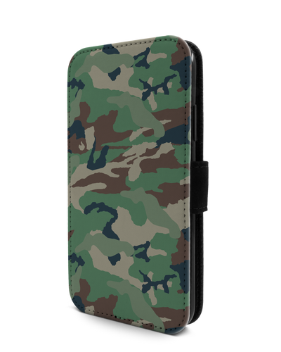 Green and Brown Camo Wallet Phone Case Apple iPhone 11