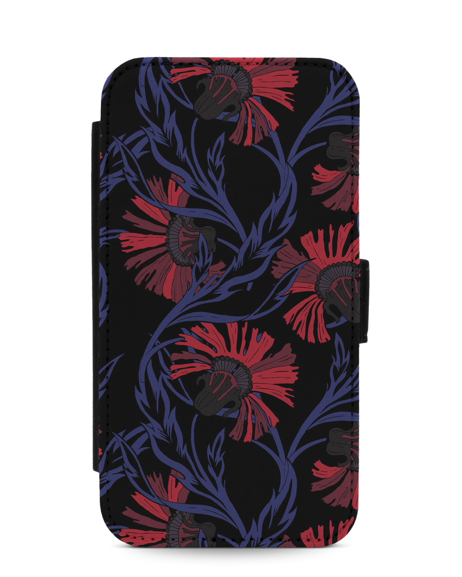 Midnight Floral Wallet Phone Case Apple iPhone 11: Front View