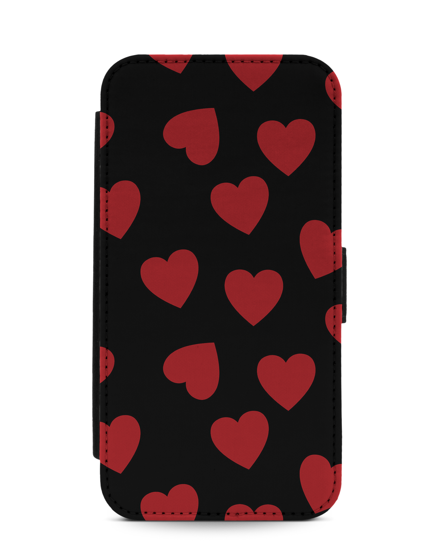 Repeating Hearts Wallet Phone Case Apple iPhone 11 Pro Max: Front View