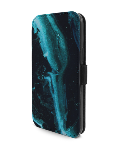 Deep Turquoise Sparkle Wallet Phone Case Apple iPhone 12 Pro Max