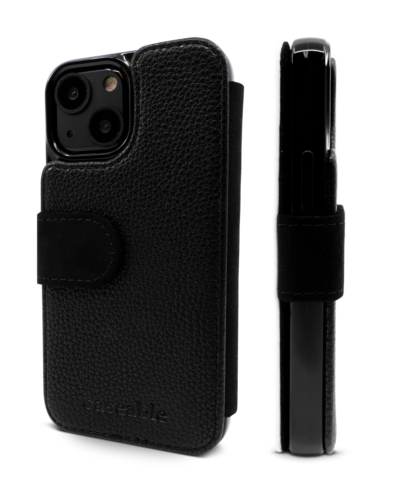 ISG Black Wallet Phone Case Apple iPhone 13 mini: Side View