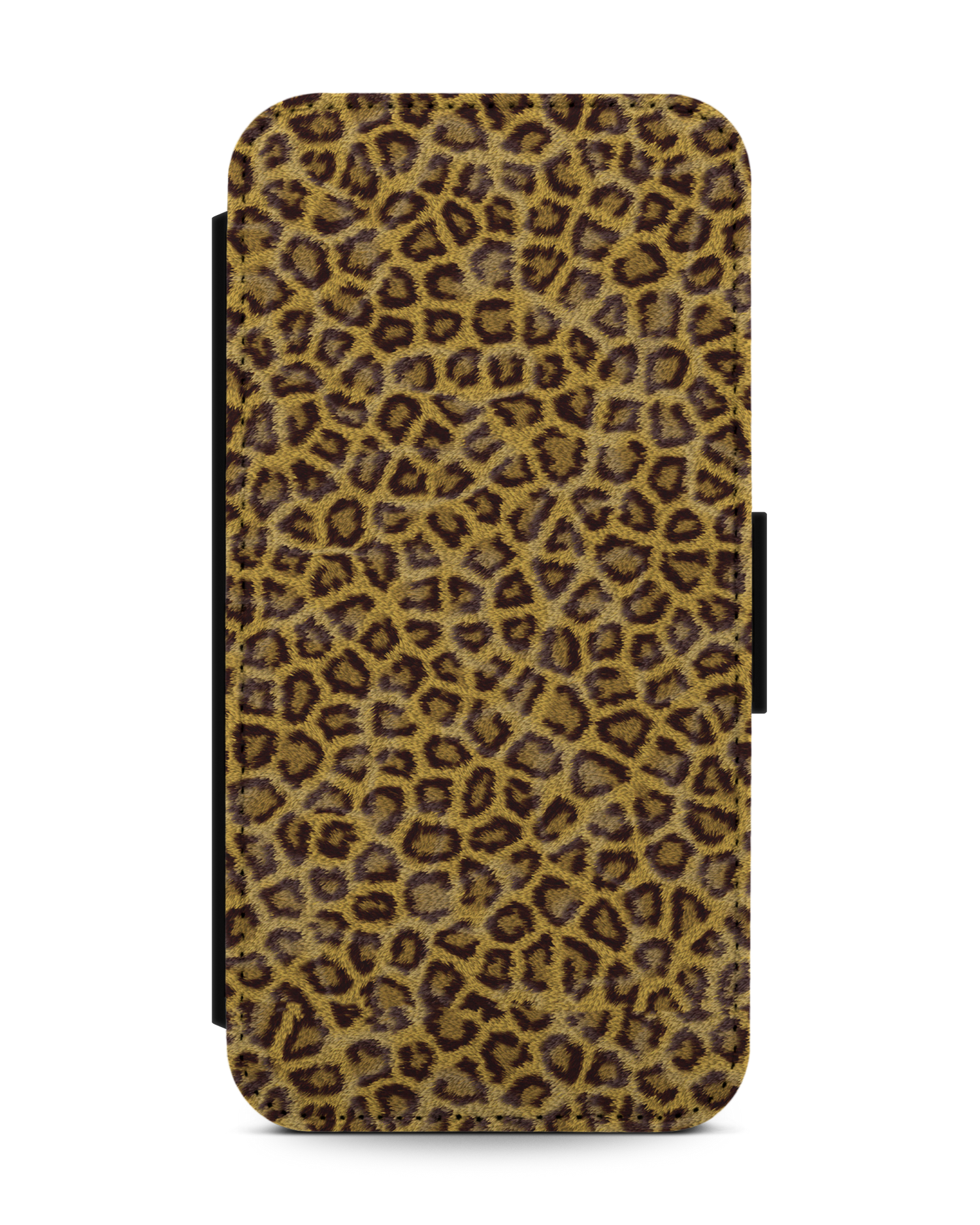 Leopard Skin Wallet Phone Case Apple iPhone 13 mini: Front View