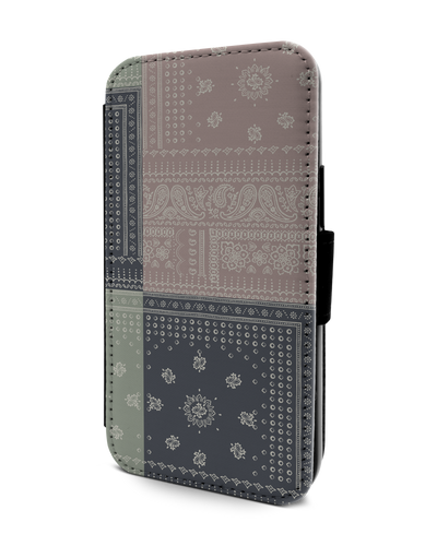 Bandana Patchwork Wallet Phone Case Apple iPhone 13 mini