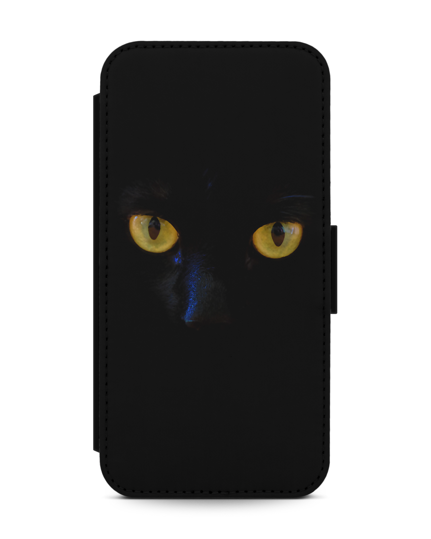 Black Cat Wallet Phone Case Apple iPhone 13 mini: Front View