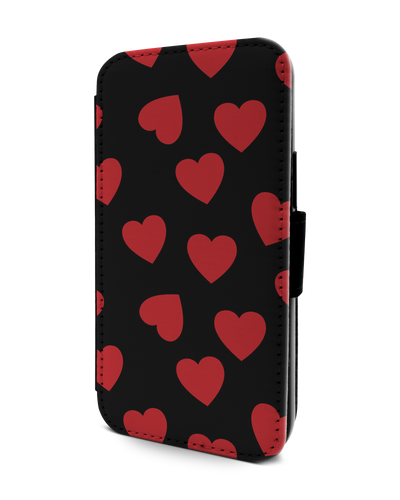 Repeating Hearts Wallet Phone Case Apple iPhone 13 mini