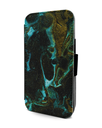 Mint Gold Marble Sparkle Wallet Phone Case Apple iPhone 13 mini