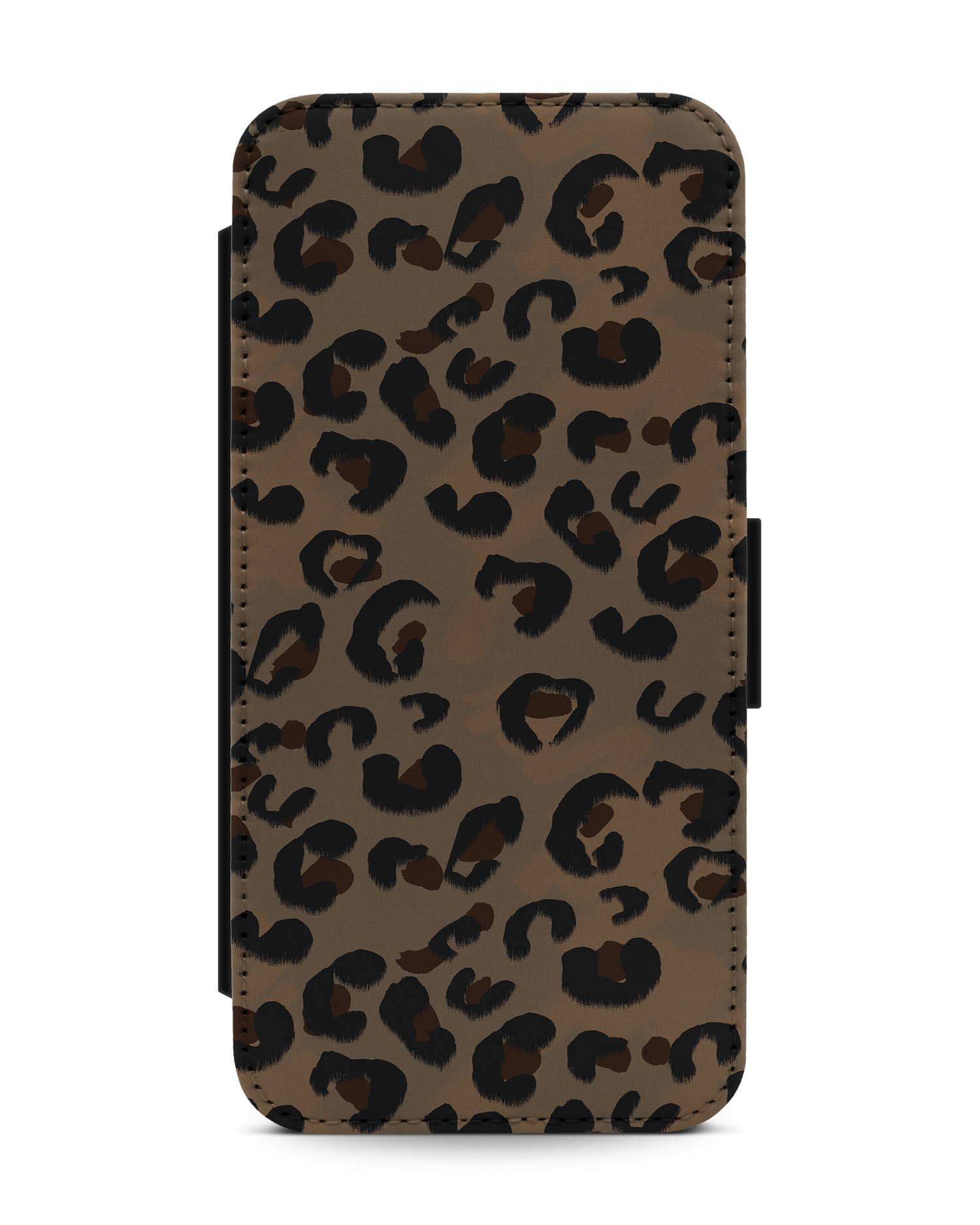 Leopard Repeat Wallet Phone Case Apple iPhone 13 Pro Max: Front View