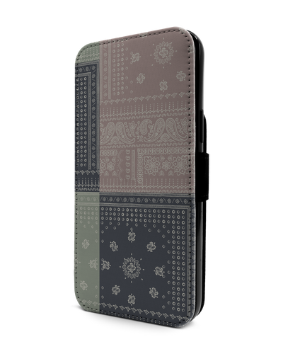 Bandana Patchwork Wallet Phone Case Apple iPhone 13 Pro Max