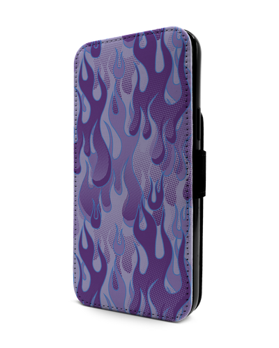 Purple Flames Wallet Phone Case Apple iPhone 13 Pro Max