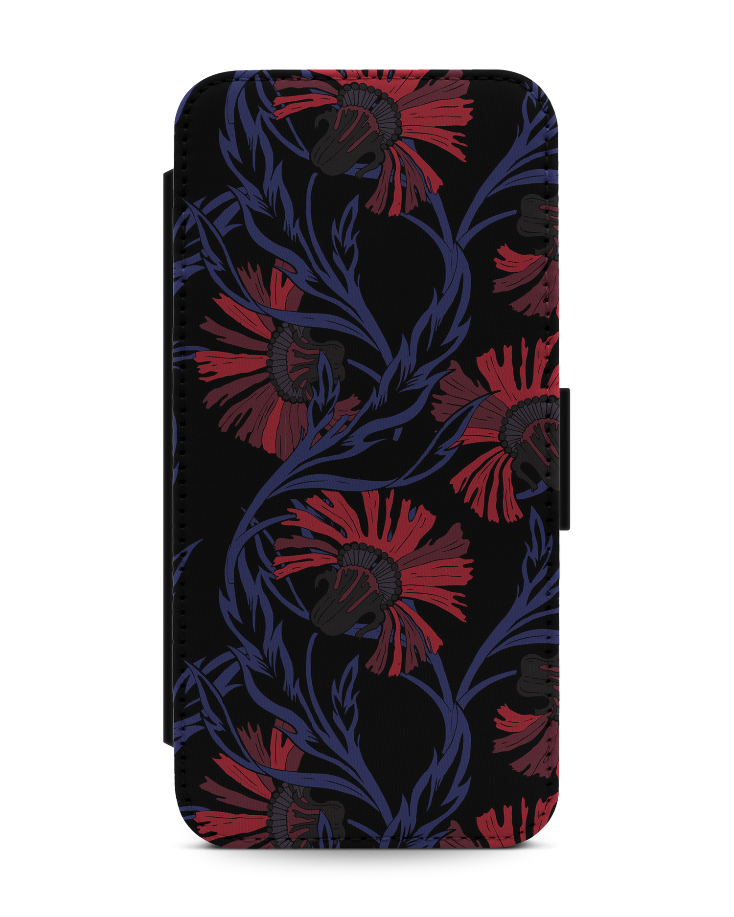 Midnight Floral Wallet Phone Case Apple iPhone 13 Pro Max: Front View
