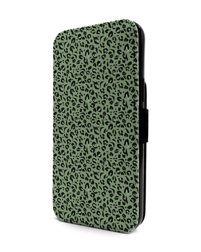 Mint Leopard Wallet Phone Case Apple iPhone 13 Pro Max