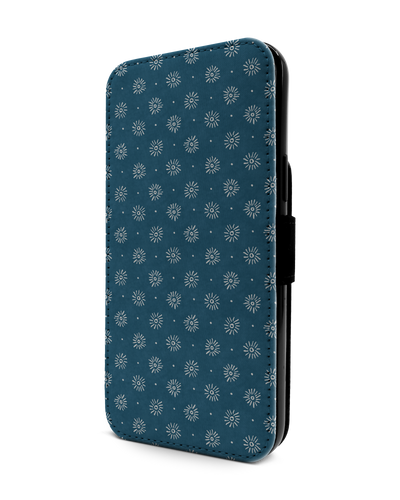 Indigo Sun Pattern Wallet Phone Case Apple iPhone 13 Pro Max