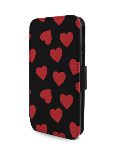 Repeating Hearts Wallet Phone Case Apple iPhone 12 mini