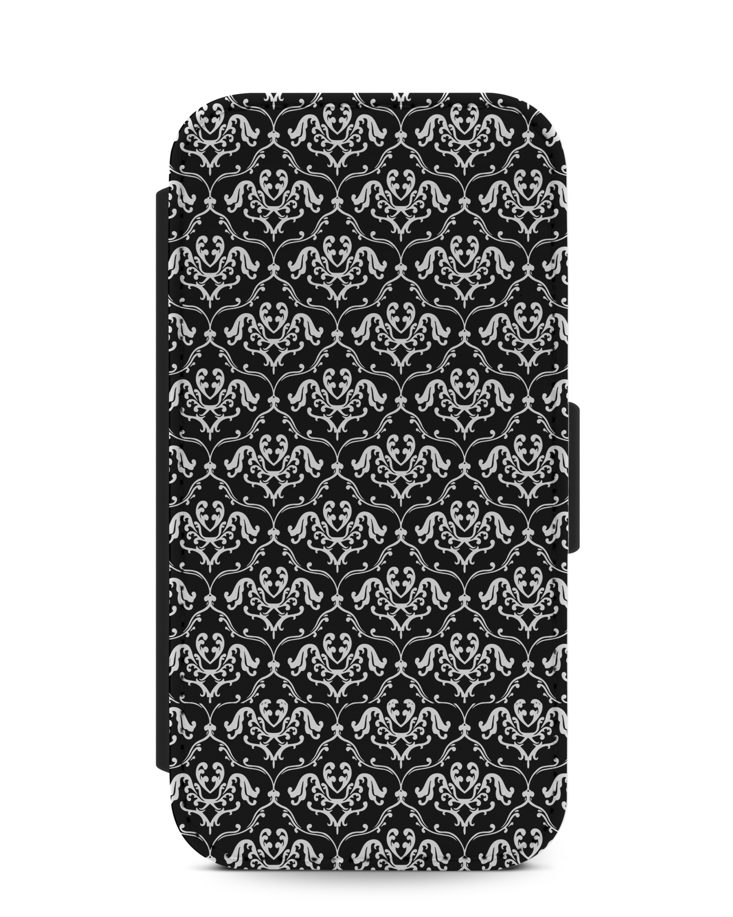 Black French Lillies Wallet Phone Case Apple iPhone 7, Apple iPhone 8, Apple iPhone SE (2020), Apple iPhone SE (2022): Front View