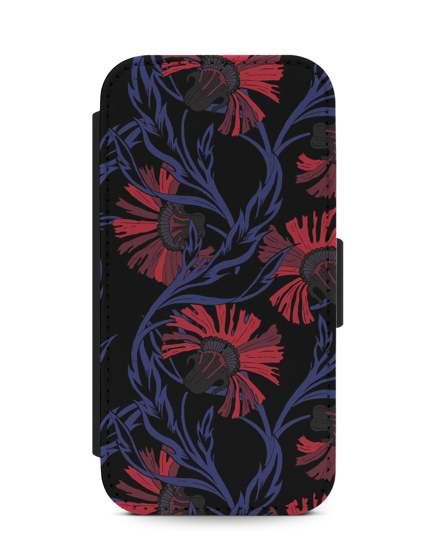 Midnight Floral Wallet Phone Case Apple iPhone 7, Apple iPhone 8, Apple iPhone SE (2020), Apple iPhone SE (2022): Front View