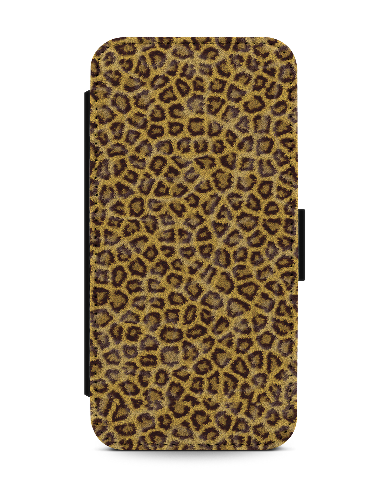 Leopard Skin Wallet Phone Case Apple iPhone 13: Front View