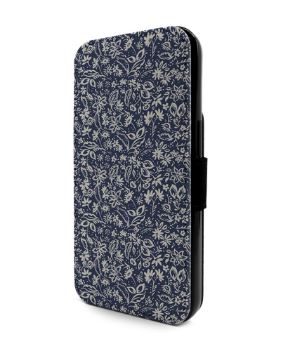 Ditsy Blue Paisley Wallet Phone Case Apple iPhone 13