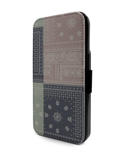 Bandana Patchwork Wallet Phone Case Apple iPhone 13