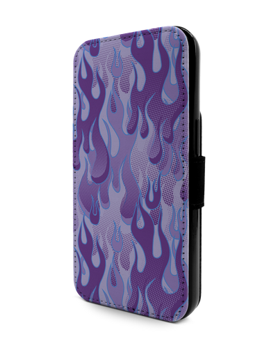 Purple Flames Wallet Phone Case Apple iPhone 13