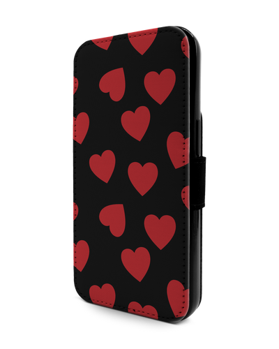Repeating Hearts Wallet Phone Case Apple iPhone 13