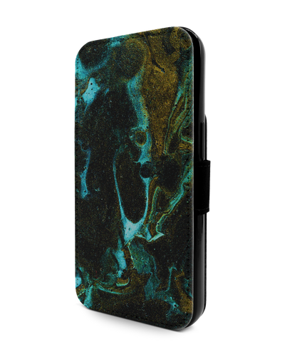 Mint Gold Marble Sparkle Wallet Phone Case Apple iPhone 13