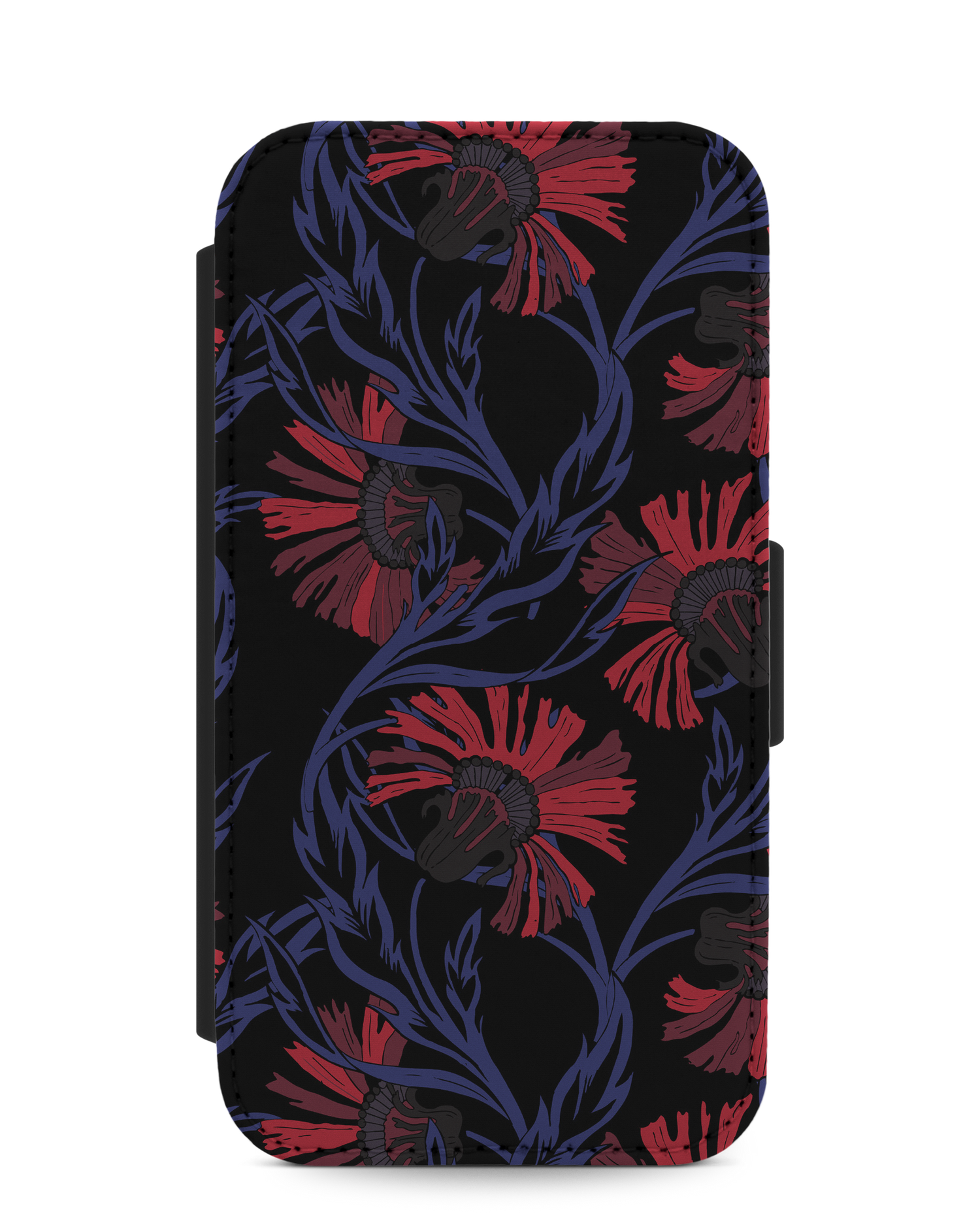 Midnight Floral Wallet Phone Case Apple iPhone X, Apple iPhone XS: Front View