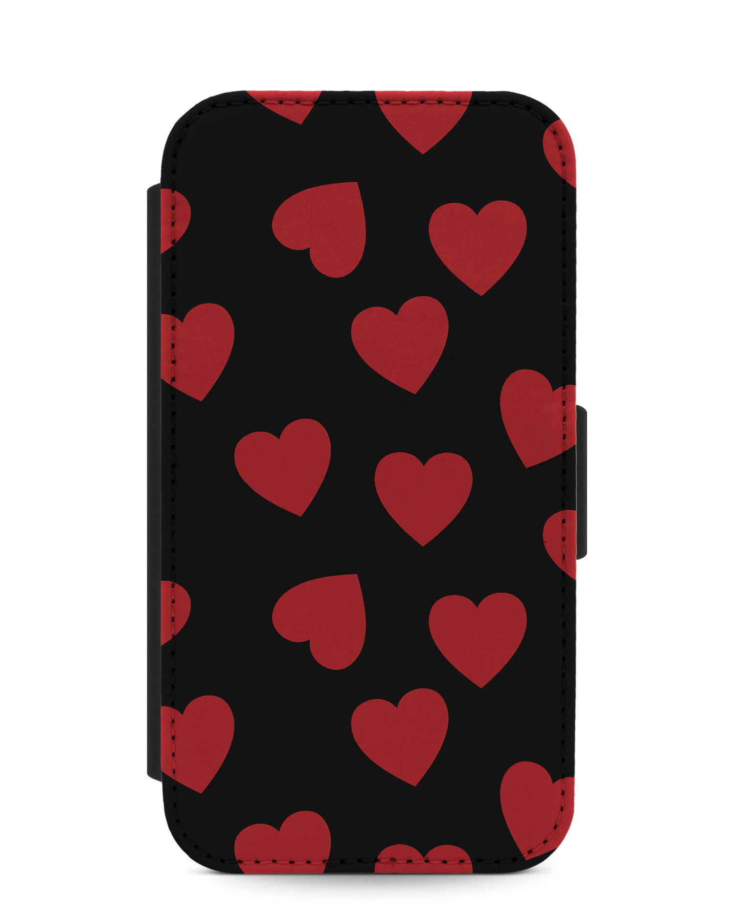 Repeating Hearts Wallet Phone Case Apple iPhone X, Apple iPhone XS: Front View