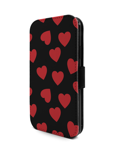 Repeating Hearts Wallet Phone Case Apple iPhone X, Apple iPhone XS