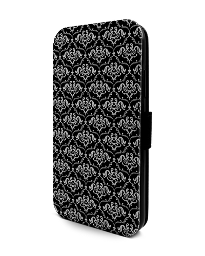 Black French Lillies Wallet Phone Case Apple iPhone XR