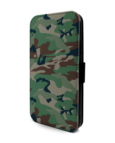 Green and Brown Camo Wallet Phone Case Apple iPhone XR