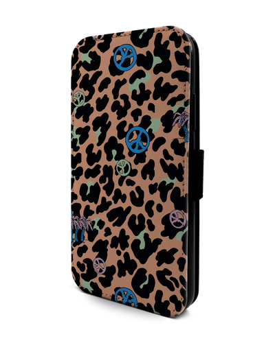 Leopard Peace Palms Wallet Phone Case Apple iPhone XR