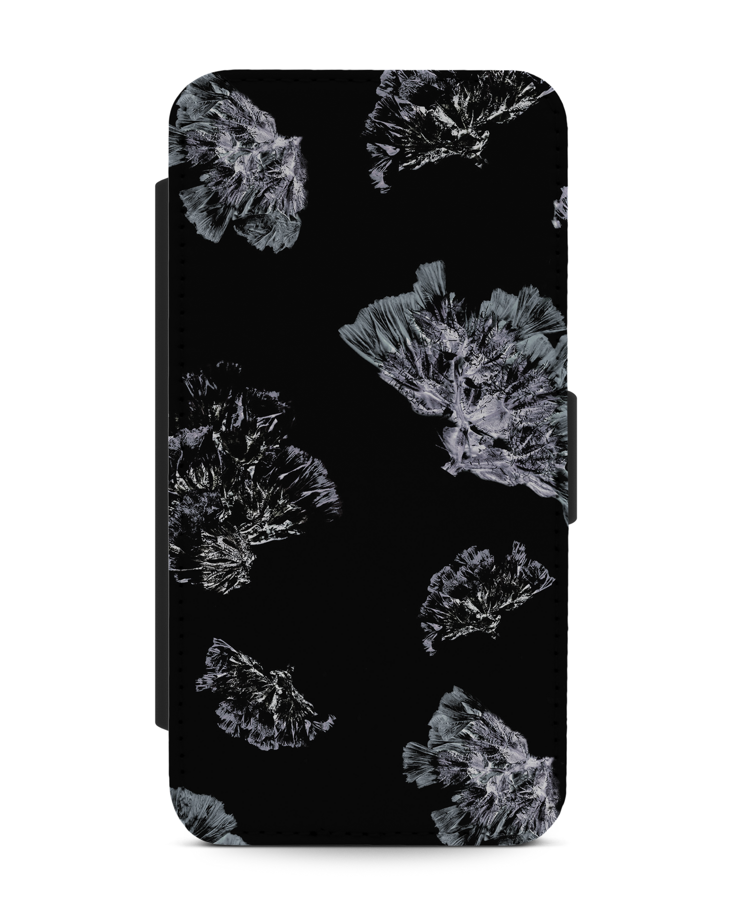 Silver Petals Wallet Phone Case Apple iPhone XR: Front View