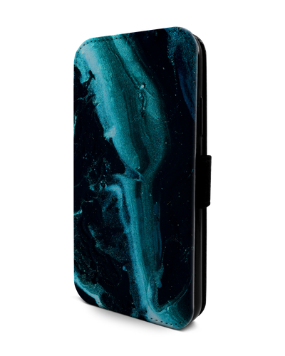 Deep Turquoise Sparkle Wallet Phone Case Apple iPhone XR