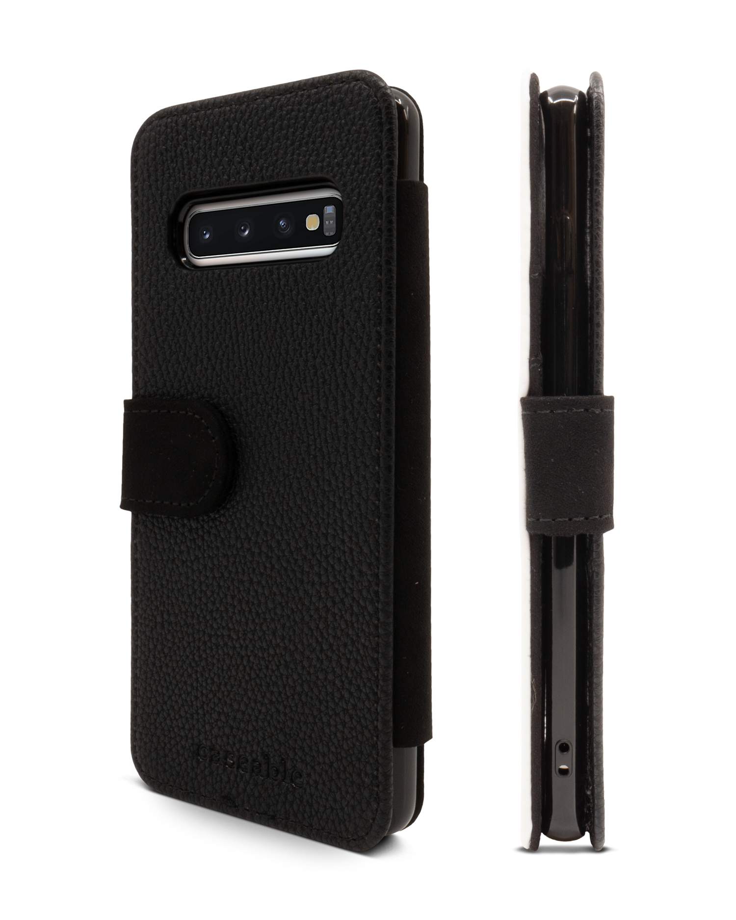 BLACK Wallet Phone Case Samsung Galaxy S10: Side View
