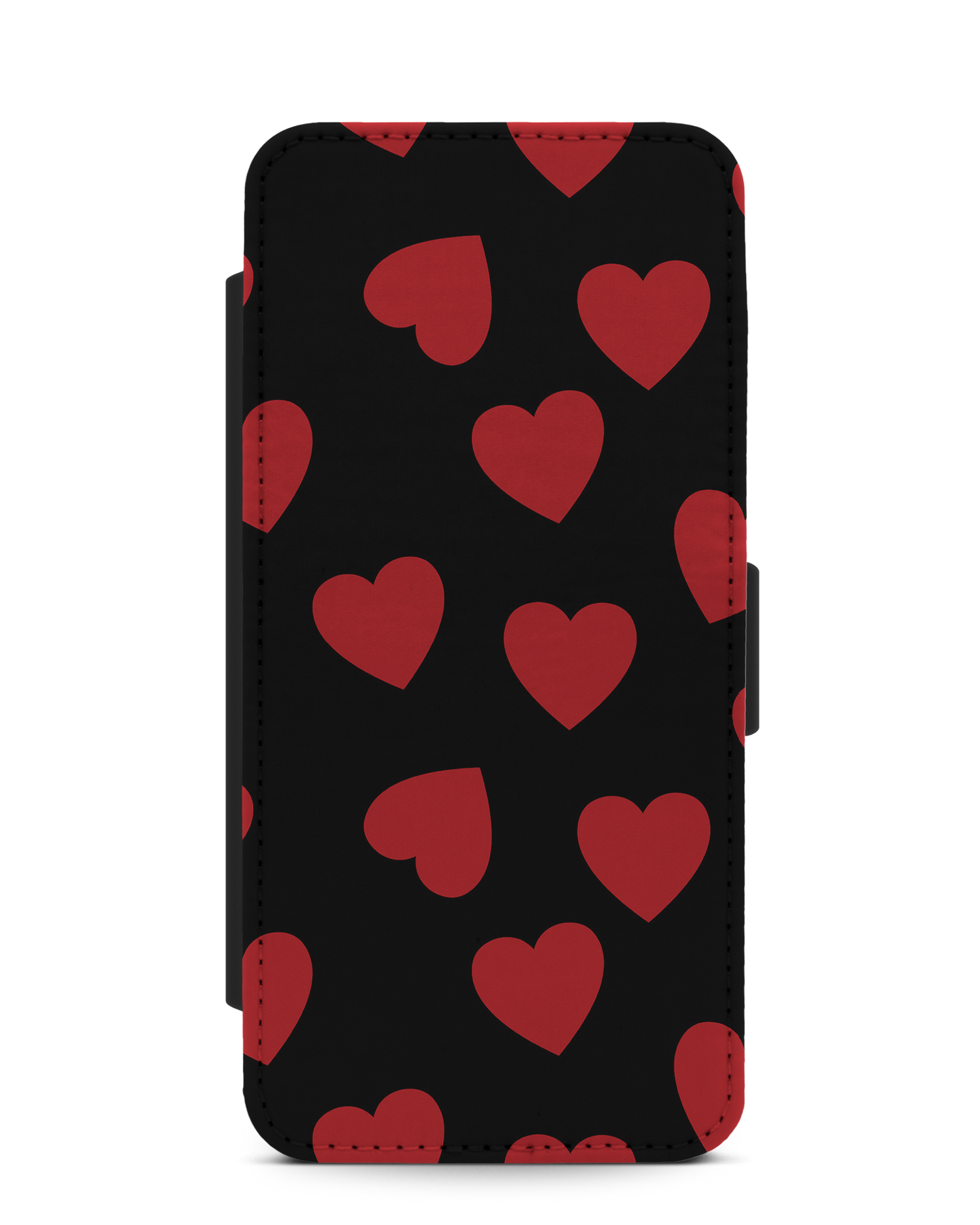 Repeating Hearts Wallet Phone Case Samsung Galaxy S10: Front View